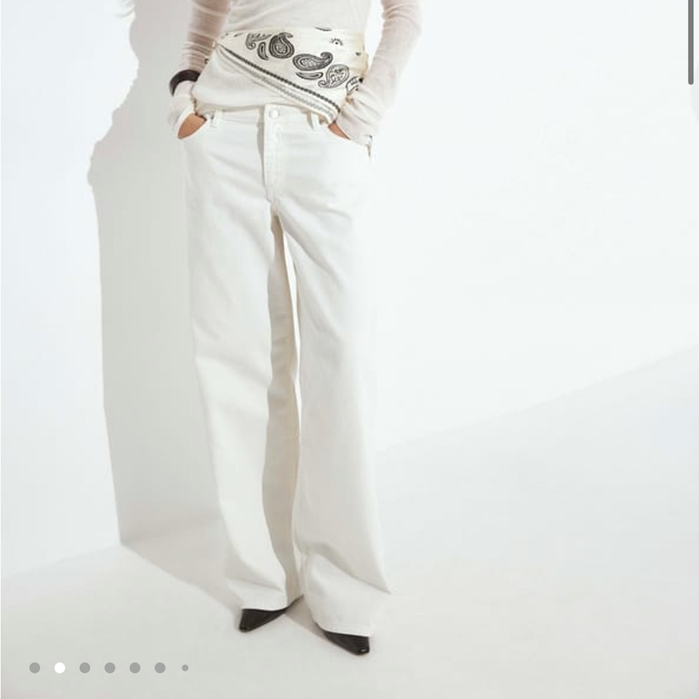 White Wide Leg Women's Jeans